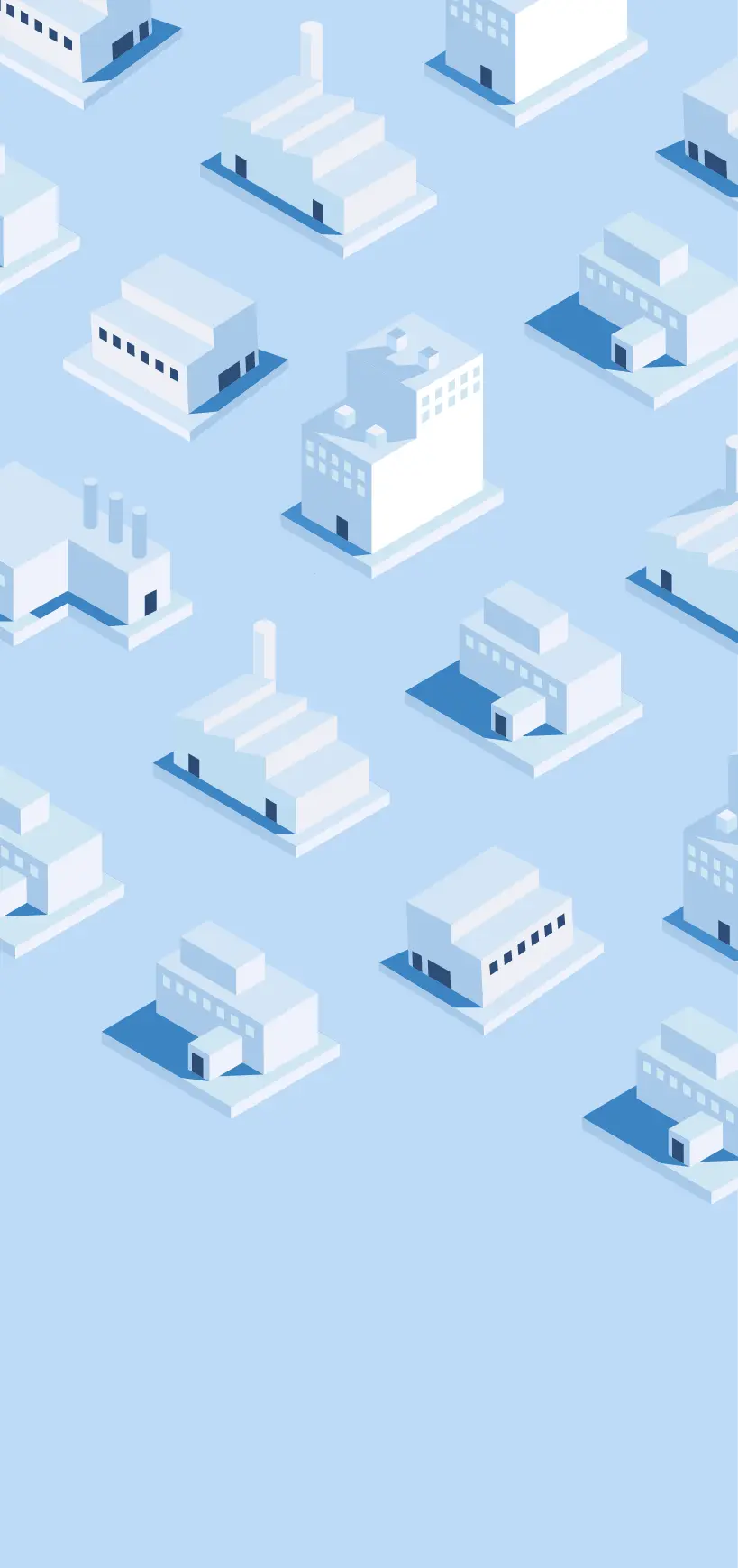 Illustration de bâtiments symbolisant les marques de certifications de Les Produits Du Québec