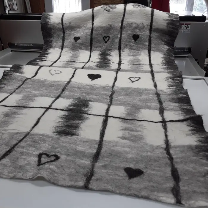 Tissu feutré 100% alpaga naturel écologique et hypoallergénique