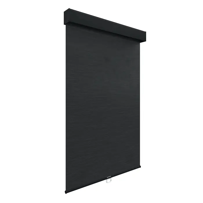 Toile translucide noire avec cassette carrée