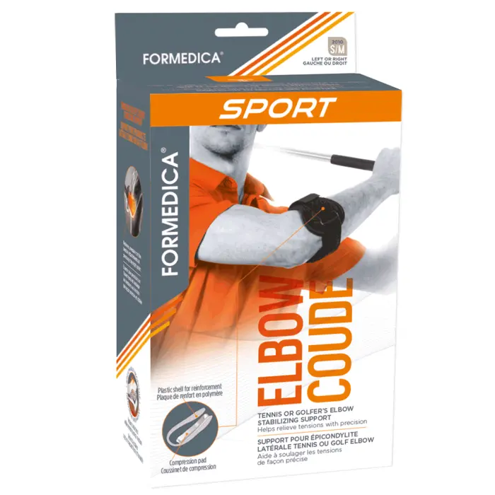  SUPPORT POUR ÉPICONDYLITE LATÉRALE TENNIS OU GOLF ELBOW NOIR
