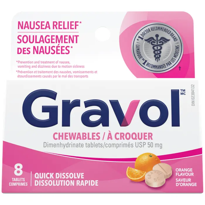 Gravol Quick Dissolve Chewable Tablets