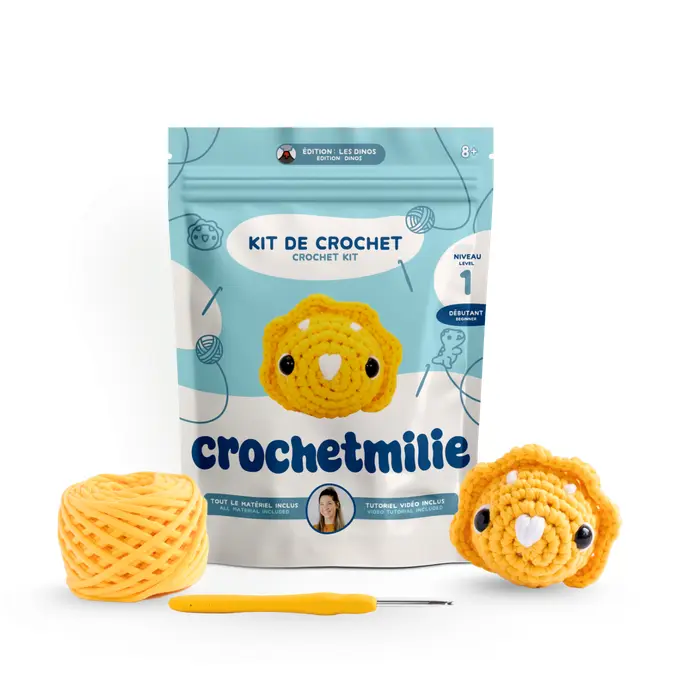 Kit de crochet - Le Tricératop