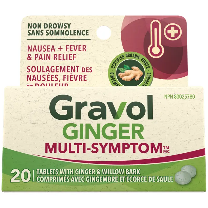 Gravol Ginger Multi-Symptom Tablets