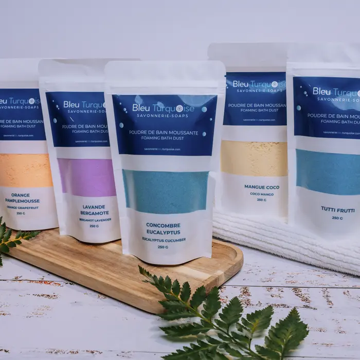 Poudre de bain moussante