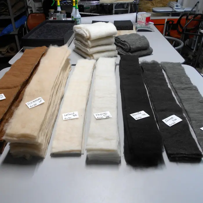 Tissu pré-feutre 100% alpaga naturel écologique et hypoallergénique (prefelt)