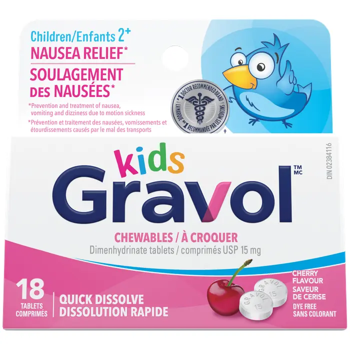 Gravol Kids Quick Dissolve Chewable Tablet